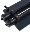 Close-up of Pro Grade 12 Inch Gear Driven Sheet Metal Bead Roller Machine With Six Die Set 1.2mm, highlighting die attachment
