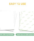 Premium Sublimation Paper Pack 8.5x11 Inches 105G 150 Sheets For Inkjet Sublimation Printers printable and watermarked sides