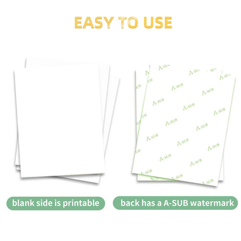 Premium Sublimation Paper Pack 8.5x11 Inches 105G 150 Sheets For Inkjet Sublimation Printers printable and watermarked sides