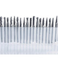 Pro Grade Carbide Rotary File Set For Precision Metal And Wood Carving Deburring And Jewelry Making Includes Double Cut And Single Cut Burrs.
