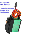 High Torque 360 Degree Continuous Rotation Metal Gear RC Servo For Robots Gimbals Cars And Aircraft 25Kgcm Digital Servo