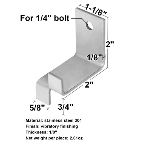 Tough As Nails 304 Stainless Steel Split Tail Stone Anchors And Masonry Cladding Brackets Two Inch Heavy Duty Fasteners Pre Drilled Holes Fit Quarter Inch Bolt Legit Secure Outdoor Stone Projects Badass Quality