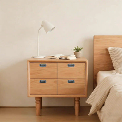 Hidden Cabinet Pulls With Screws, Recessed Low Profile Drawer Handles For Cabinets And Drawers, Zinc Alloy Gray Hardware on dresser