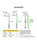Fiberglass Insulated Rescue Hook For High Voltage Safety, Lightweight And Tough, 3M Long, Handles Up To 100kg 220lb, Ideal For Power Stations, Factories, And Auto Maintenance, Pro Grade Rescue Tool For Electric Emergencies. dimensions and specs chart