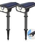 Lit Outdoor Solar Motion Sensor Lights With Bright LED Illumination IP68 Waterproof Landscape Path Lights 3 Lighting Modes