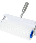 Spiked Roller For Self Leveling Compound 10 Inch By 1 Inch with splash guard, designed for concrete and epoxy floors smoothing.