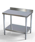 Pro Grade Heavy Duty Stainless Steel Prep Table 24 By 36 Inches With Undershelf And Backsplash NSF Certified Food Safe Commercial Kitchen Work Station