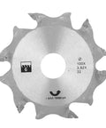 Heavy Duty Carbide Biscuit Jointer Blade 100mm OD 22mm ID 3.92mm Thick top view showing precision cutting edge for cabinetry.