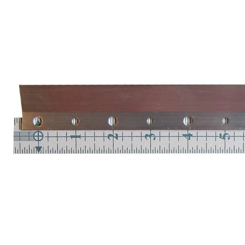 Heavy Duty Z Clip French Cleat System 18 Inch 10 Pairs Beefy Wall Mount Kit, aluminum cleat with measurement ruler for scale.