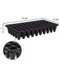 RooTrimmer 50 Cell Seedling Trays 10 Pack Thick Durable Plastic Nursery Flats with 3.54in deep and 1.89in large square cells