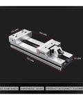 Badass 6 Inch Bench Vise Setup For CNC Machine Clamping And Shop Fixes Crafted From Real Chrome Manganese Alloy Steel, dimensions labeled.