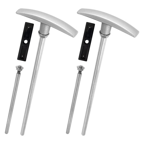 RV Waste Valve Replacement Kit With Aluminum Dump Valve Handle And Sewer Extension Tubes, Includes 6 Inch And 9 Inch Tubes, 2 Pack