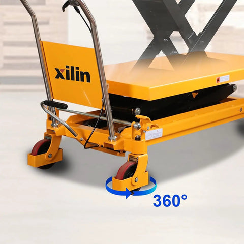 Heavy Duty Hydraulic Lift Table Cart With Foot Pump And Brake Casters 1760 Lbs Capacity Rises 59 Inches Manual Double Scissor Shop Workhorse For No Sweat Lifting And Solid Hauls
