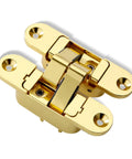 Gold 180 Degree Swing Concealed Hinges for Wood Doors and Folding Doors, Heavy-Duty 60Kg Capacity