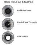Must Have 200 Pcs Rubber Grommets To Neatly Tame Messy Cords And Wires With Durable Soft Inner Base That Prevents Fraying Around Sharp Desk Edges While Acting As Perfect Wire Organizers For Any Workspace Setup Today. 60mm rubber desk grommet cable pass-through
