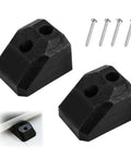 Heavy Duty Pontoon Gate Stop And Door Keeper Hardware Kit Pack Of 2 For Boat Deck Gates, with screws, black nylon