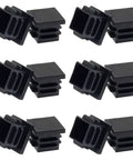 12 Pack 19mm Square Plastic Plugs End Caps For Square Tubing Black 19mm X 19mm Fit For Tubing With Inside Diameter 0.50 To 0.69 Inches