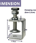 Heavy Duty C Clamps And Mini Tiger U Clamps Featuring Rust Resistant Galvanized Steel, 3.1 cm clamping range for woodworking tasks.