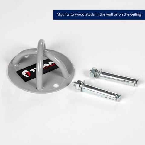 Hella Sturdy Wall And Ceiling Mount Bracket For Bodyweight Suspension Trainers Compatible With Battle Ropes, includes steel anchor bolts.