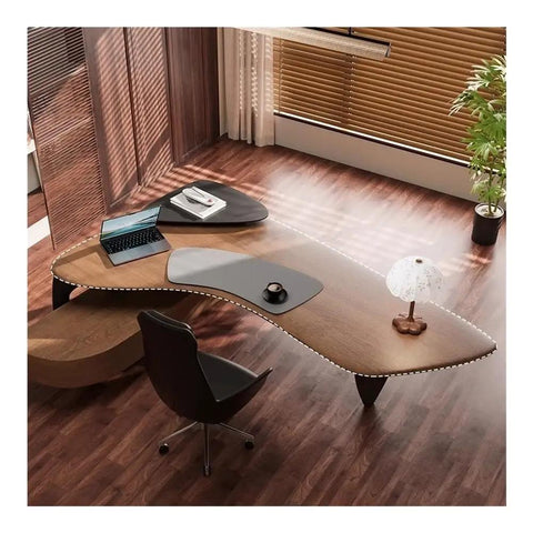 Top Tier Ash Wood Standing Desk With Smooth Height Adjustments And Spacious Corner Layout, featuring sleek design and built-in monitor riser.