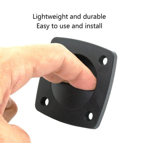 Hand demonstrating Nylon Flush Pull Hatch Handle 4 Pack For Boats Recessed Square Lid Boat Accessory, lightweight and easy install