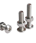 Stainless Steel Allen Screws Bolt Nut Washer Set Kit With Storage Box M2 To M6 Pro Grade Hex Machine Screws Nuts And Washers Organized Fastener Pack For DIY Projects And Home Repairs, M6 bolts