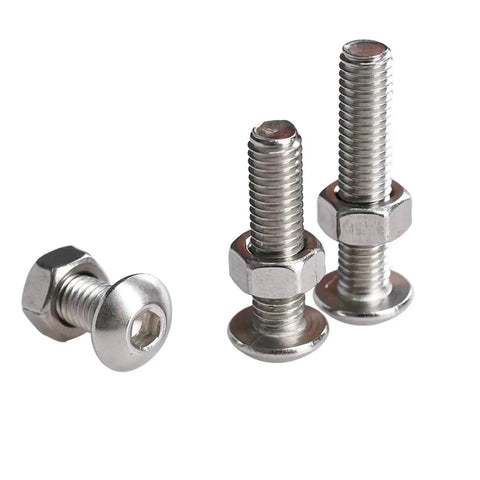 Stainless Steel Allen Screws Bolt Nut Washer Set Kit With Storage Box M2 To M6 Pro Grade Hex Machine Screws Nuts And Washers Organized Fastener Pack For DIY Projects And Home Repairs, M6 bolts