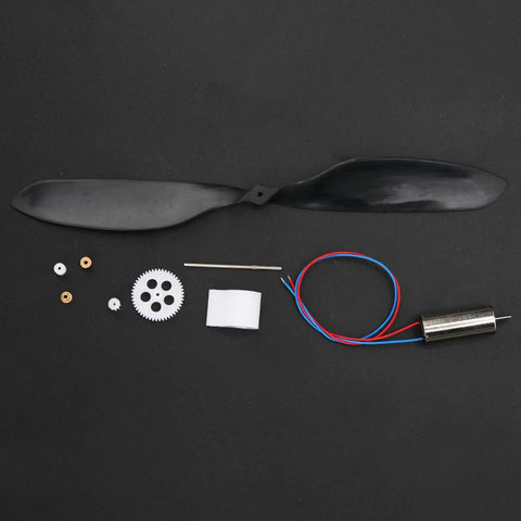 High Speed RC Plane Motor Kit With Three Coreless Motors For 716 720 And 8520 Options, 3.7V Brushless ABS Propeller Set components