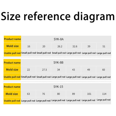 Size reference diagram for Hole Opener Accessory Kit With Large And Small Tie Rods And Washers For Syk8A Syk8B And Syk15 Punching Machines Pro Grade Heavy Duty Industrial Set For Versatile Hole Punching Operations