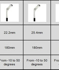 Ride Ready Quill Bike Stem For 1 Inch Steerer, 22.2mm Quill, 180mm Length, 25.4mm Handlebar Clamp, Adjustable From -10 To 50 Degrees