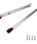 Premium Heavy Duty Center Mount And Undermount Drawer Slides Keeping Your Drawers Gliding Smooth Zero Fuss Hardware Replacement For Dressers Cabinets And Nightstands with metal rails and screws.