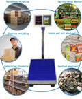 Heavy Duty Digital Floor Scale Stainless Steel Platform HD LED Display for warehouse and commercial weighing applications.