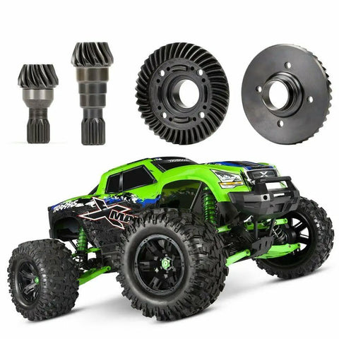 Traxxas X-MAXX Beefy Heavy Duty Hard Steel Differential Ring Gear And Pinion Set With Helical Teeth for 1/5 scale RC truck