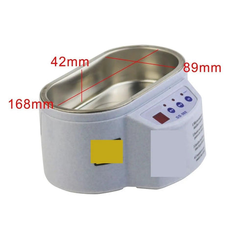 Digital Ultrasonic Cleaner Machine With Dual Frequency Vibration Bath 30W Or 50W Power for Jewelry Glasses and Parts, 600ml steel tank.