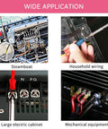 Image of Fifty Pack Ring Terminals Red For 22-16 AWG With M4 Studs Heavy Duty for various wiring applications