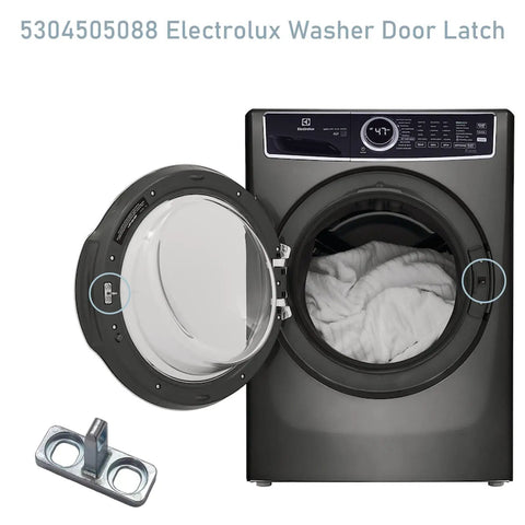 Washer Door Latch Replacement 5304505088 For Electrolux Frigidaire Brands DIY Ready Easy Install Fix Compatible With Kenmore Gibson Kelvinator Philco Tappan White Westinghouse front-load washer latch assembly