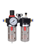 Oil Water Separator Filter Regulator FRL Combination For Air Compressors Pro Grade Heavy Duty Metal Body Durable Air Treatment Unit