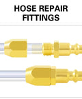 Brass Pneumatic Hose End Repair Fitting 1 Quarter Inch ID 1 Quarter Inch Barb Reusable Plug for Polyurethane Hose