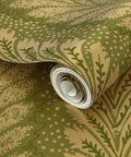 Elegant Gold Metallic Wallpaper Kickass Paste The Wall Install EcoFriendly PvcFree Wallcovering Made In Usa rolled showcasing intricate gold design.