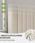 Queen Velvet Upholstered Bed Frame With Tufted Headboard, Adjustable Three Tier Metal Platform Base, Sturdy Metal Slats, Straight Up Noise Free Assembly, Dope White Vibe For Your Main Bedroom - adjustable height headboard