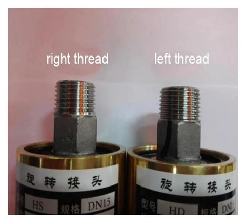 Beefy Heavy Duty Brass Rotating Joint 360 Degree Swivel Coupling For Water Air And Oil Lines Three Quarter Inch Left Thread Connector Durable Spray Union For Garden And Workshop, left thread
