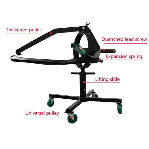 Heavy Duty Three Jaw Brake Drum Puller Remover Tool Kit For Car And Truck Repair Fix Ups with thickened puller and universal pulley.