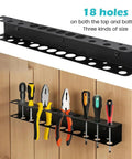 Wall Mounted Screwdriver And Pliers Organizer With 18 Slots, Carbon Steel Heavy Duty Tool Rack for small tools installed on wall.