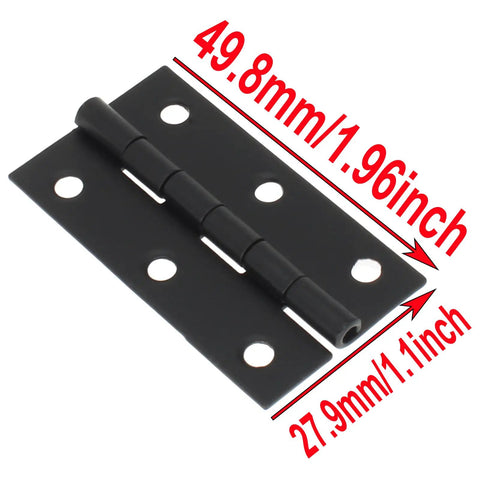 Black hinge from 2 Pack Retro Duckbilled Toggle Hasp Latch Kit With Mounting Screws For Decorative Wooden Jewelry Boxes And Gift Boxes Dope Iron Hardware With Rust Resistant Finish In Classic Black
