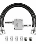 Mini Excavator Cushion Valve Kit For Hydraulic Swivel Motor With One Quarter Inch Hoses And M14 By One Point Five Thread Pre Assembled Buffer Valve