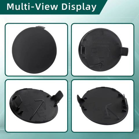 Toyota RAV4 Tow Hook Cover Cap Pair Front Bumper Left Right 2013 2014 2015 Replacement Caps Quick Install Durable Plastic