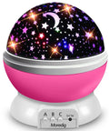 Star Projector Night Light For Girls And Kids Room Rotating Night Light With 8 Color Changing Totally Cozy Pink Baby Gift Bedtime Sky Projector