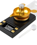 Milligram Scale 50g Capacity Digital Precision Scale 0.001g Readout Non Stick Powder Pan Includes Calibration Weight And Powder Scoop For Reloading Capsules Jewelry And Medical Use Pro Grade displayed with accessories