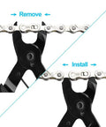 Bike Chain Removal Tool and Repair Kit for Cyclists, Link Plier Set showing remove and install chain demonstration
