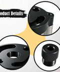 Bulletproof Aluminum Self Centering Drill Guide Jig For Bullseye Hole Alignment top view of precision drill holes and knob.